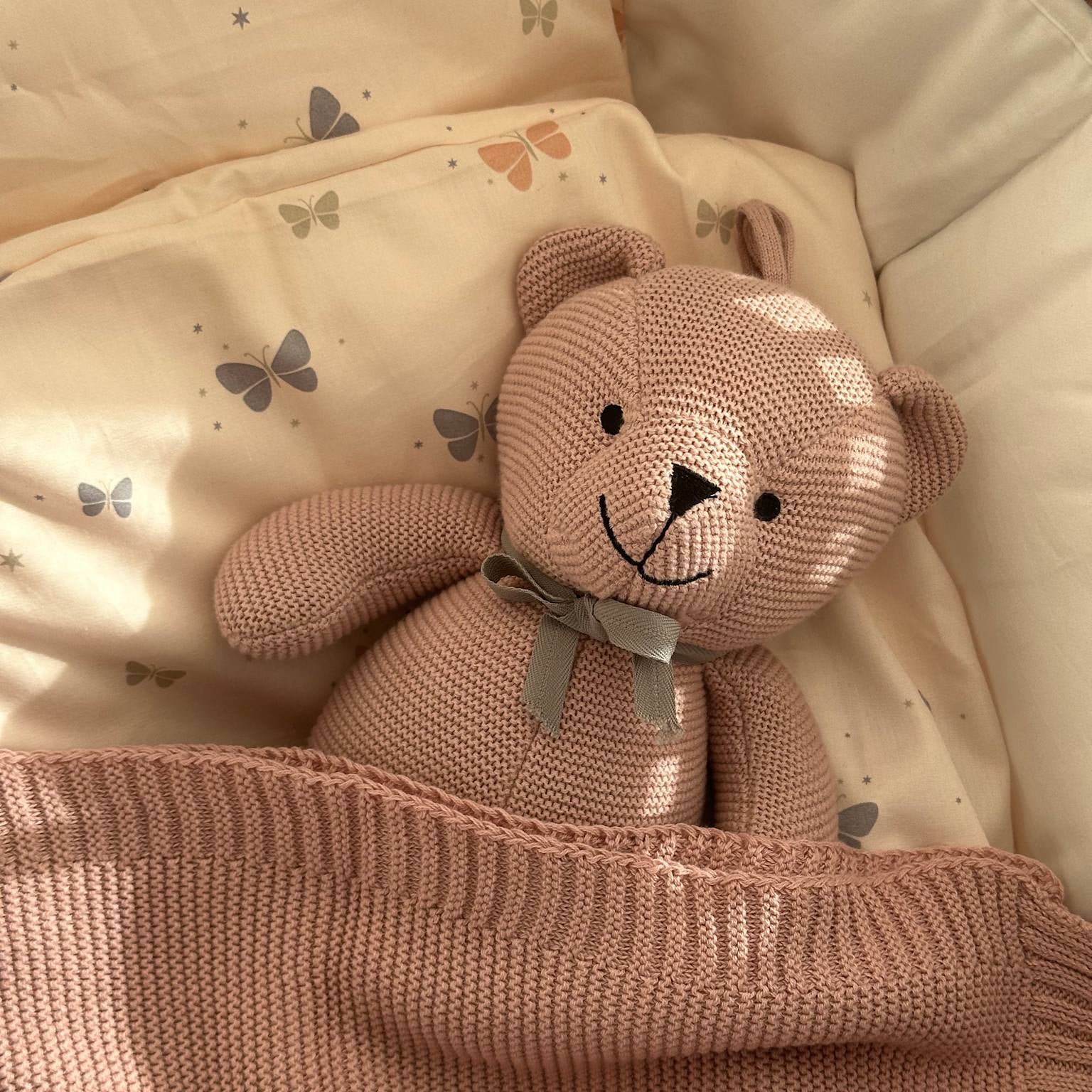 Bamse med musik - Teddy - Misty Rose