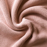 Babytæppe – strikket – Misty Rose